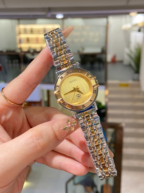 Gucci Women's Gold Dial Two-Tone Stainless Steel Band Watch YA1265014 1 Gucci Women's Gold Dial Two-Tone Stainless Steel Band Watch YA1265014