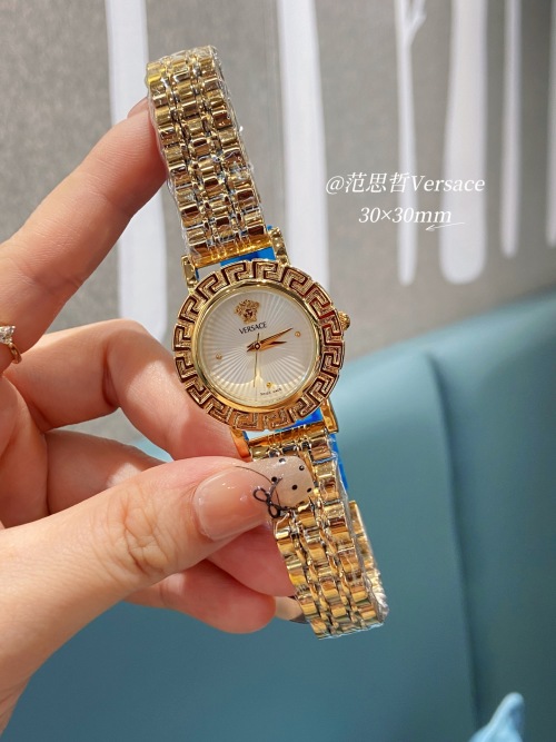 Versace V-Motif Gold-Tone Stainless Steel Women's Watch, 30mm 1 Versace V-Motif Gold-Tone Stainless Steel Women's Watch, 30mm