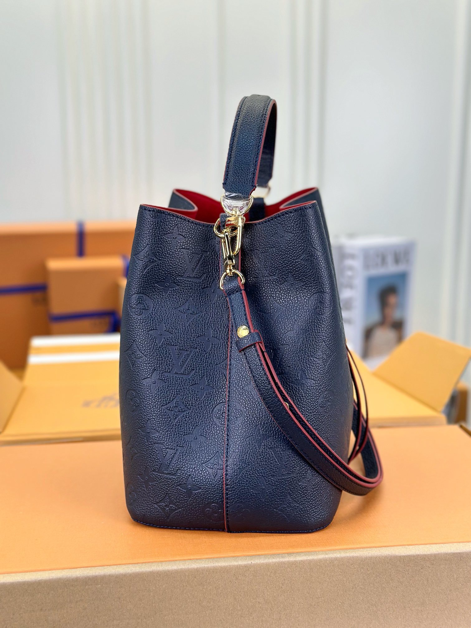 顶级原单M45306海军蓝NÉONOÉ中号手袋线上首发NéoNoé中号水桶包取材MonogramEmpr