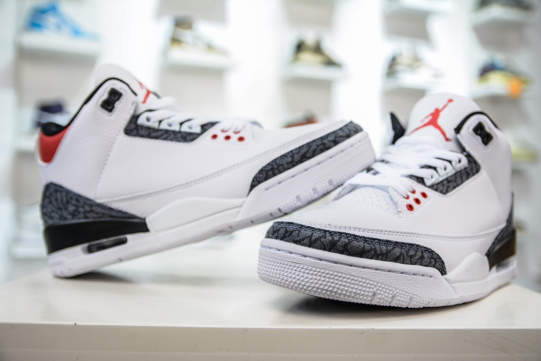 300 PB纯原 Air Jordan 3 Retro Se Denim ”Fire Red” aj3 火焰红 CZ6431-100