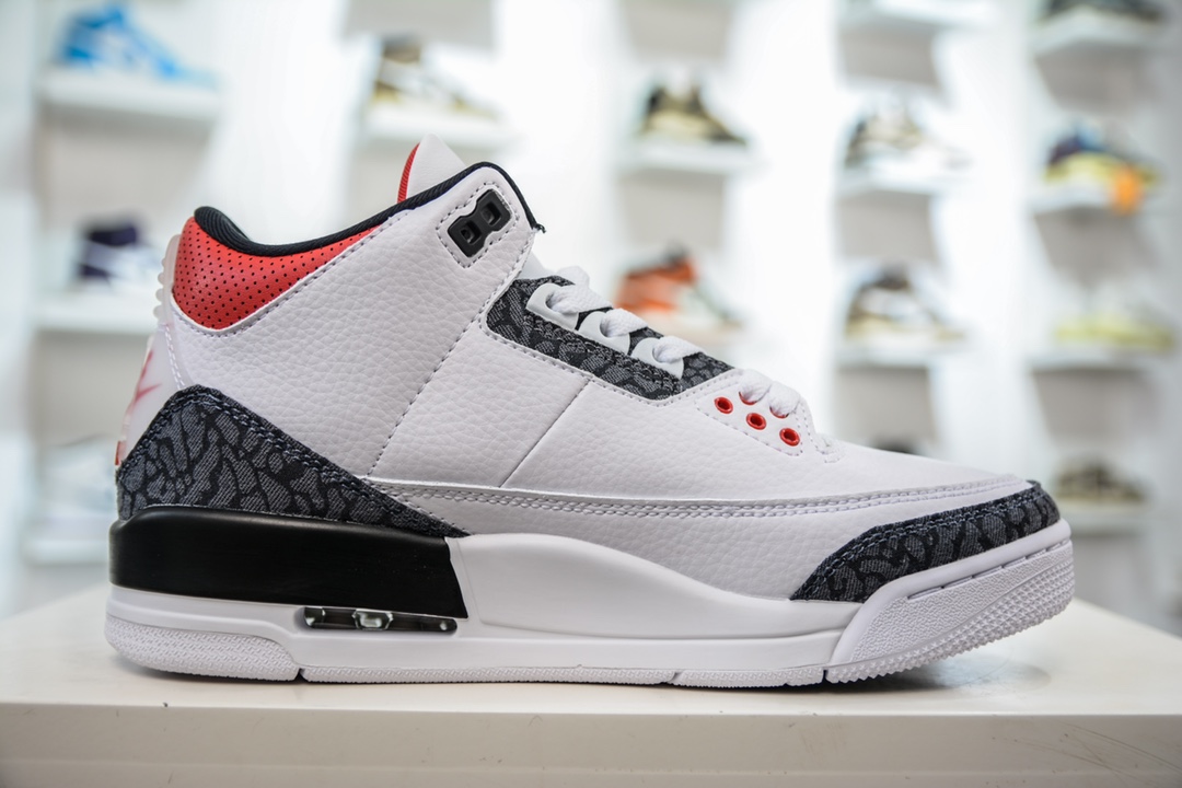 300 PB纯原 Air Jordan 3 Retro Se Denim ”Fire Red” aj3 火焰红 CZ6431-100