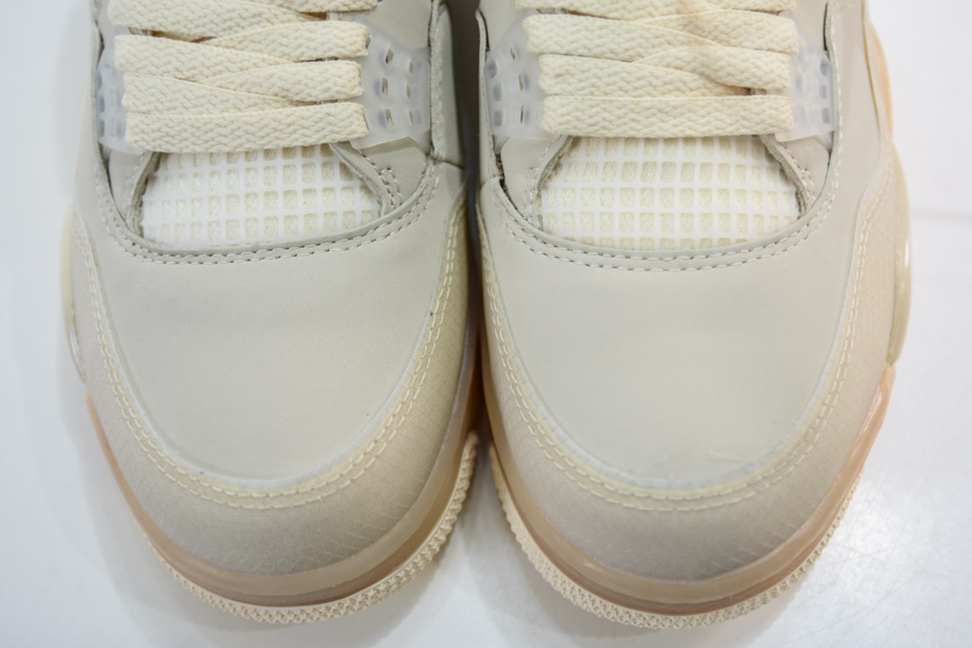 360 PB纯原 OFF WHITE x Air Jordan 4 Retro ”Sail” aj4 联名白帆 CV9388-100