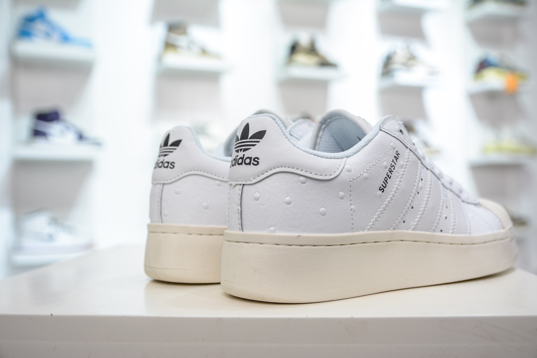 170 Adidas   Originals Superatar 白做旧厚底贝壳头 ID7801