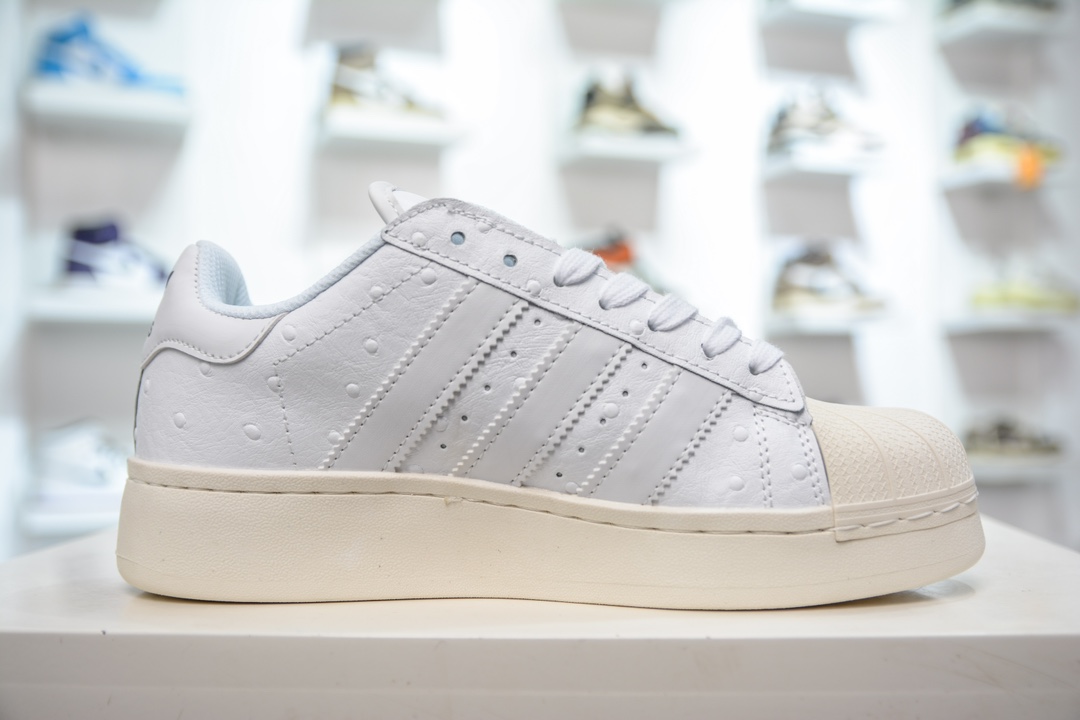 170 Adidas   Originals Superatar 白做旧厚底贝壳头 ID7801