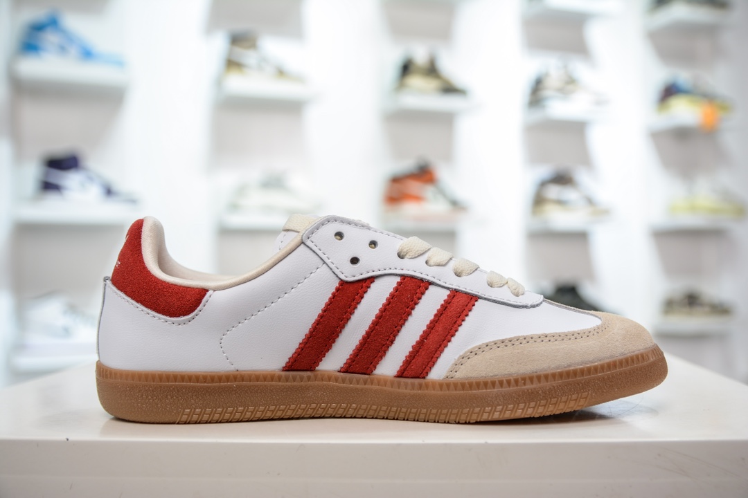 120 YH纯原 SPORTY & RICH x adidas originals Samba OG 珍珠酒红配色 IF5660