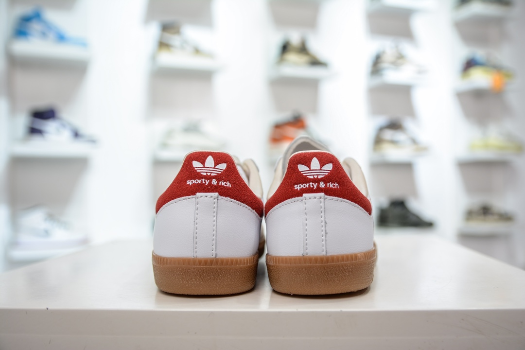 120 YH纯原 SPORTY & RICH x adidas originals Samba OG 珍珠酒红配色 IF5660