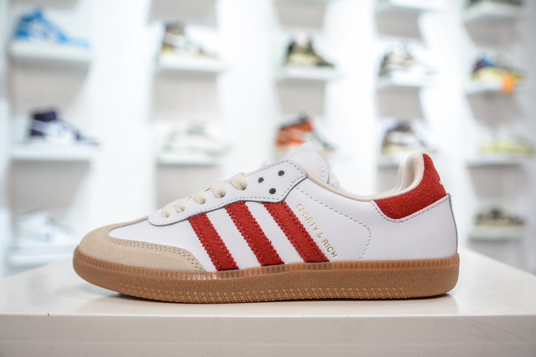 120 YH纯原 SPORTY & RICH x adidas originals Samba OG 珍珠酒红配色 IF5660