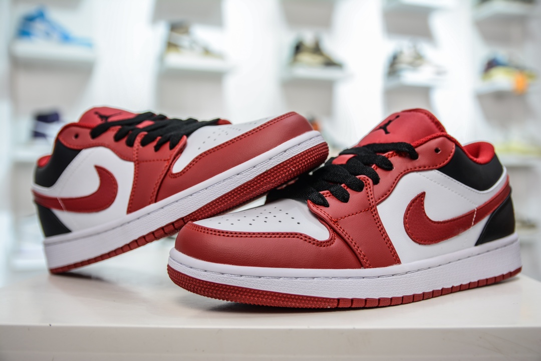 170 T版纯原 Air Jordan AJ1 Low 低帮 红白黑配色 553558-163