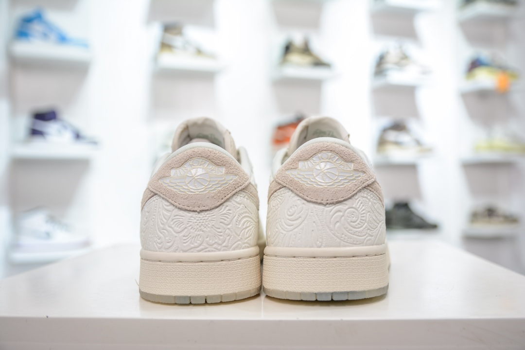 170 T版纯原 Chris Paul x Jordan Air Jordan 1 Low OG "Light Cream and Sail" 防滑耐磨  FZ0455-200