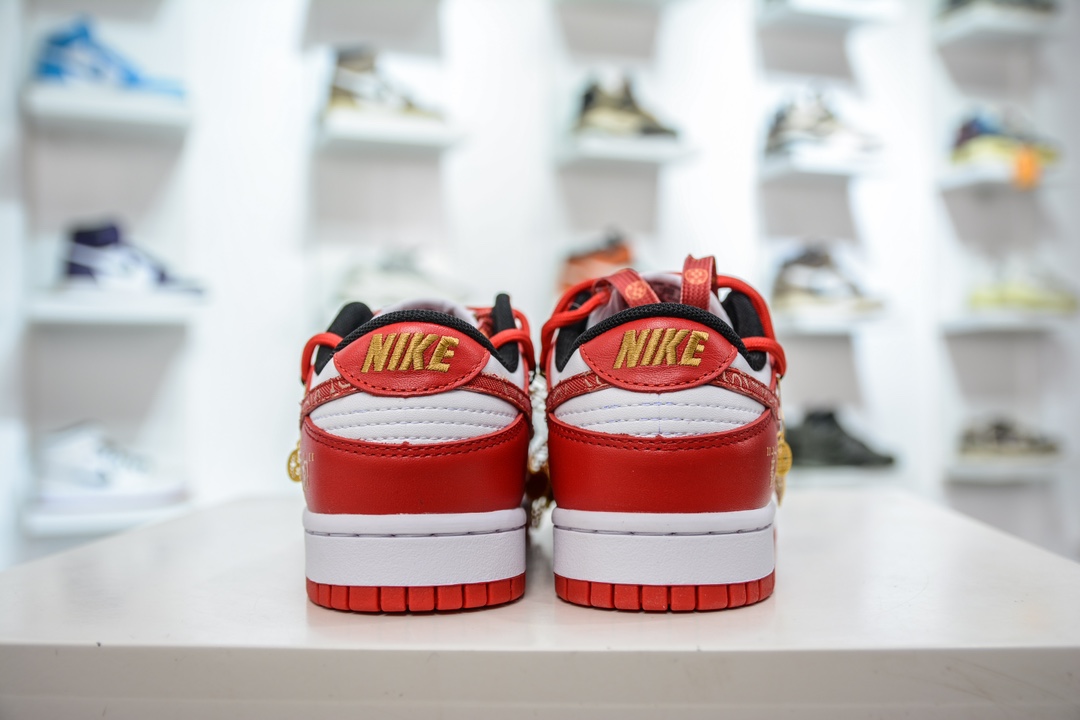 280 Nike  Dunk Low EMB 国潮 盟结良缘 喜庆婚鞋 绑带低帮休闲板鞋 DD3363-100