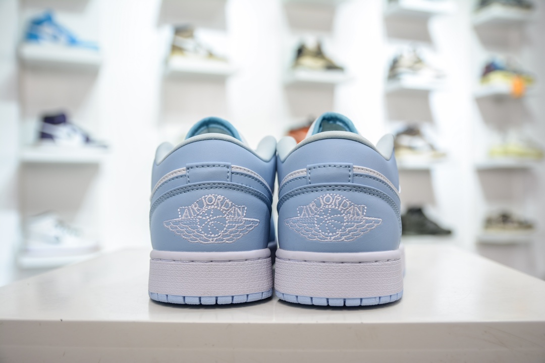 170 T版纯原 Jordan Air Jordan 1 low "aluminum" 耐磨低帮 复古篮球鞋 北卡蓝 DC0774-141