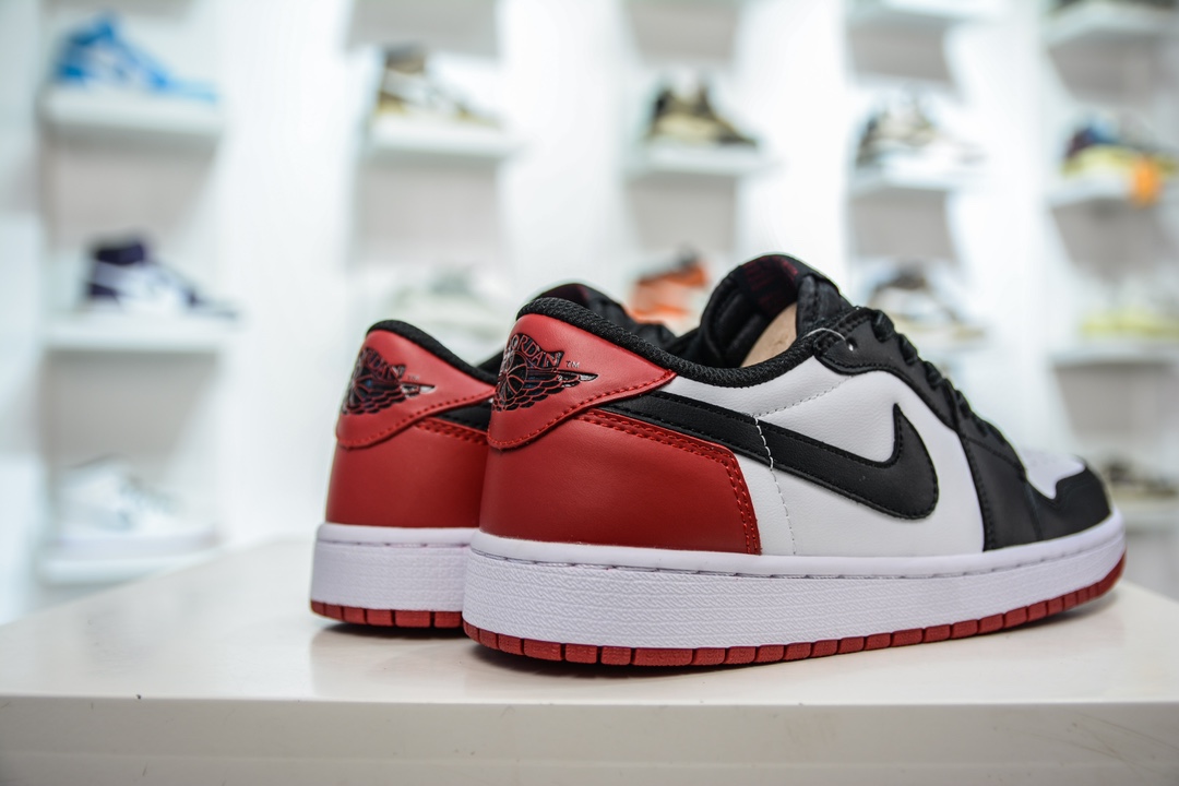 170 全码补齐T版纯原 Jordan Air Jordan 1 Low OG "Black Toe" 减震防滑耐磨低帮复古篮球鞋  CZ0790-106