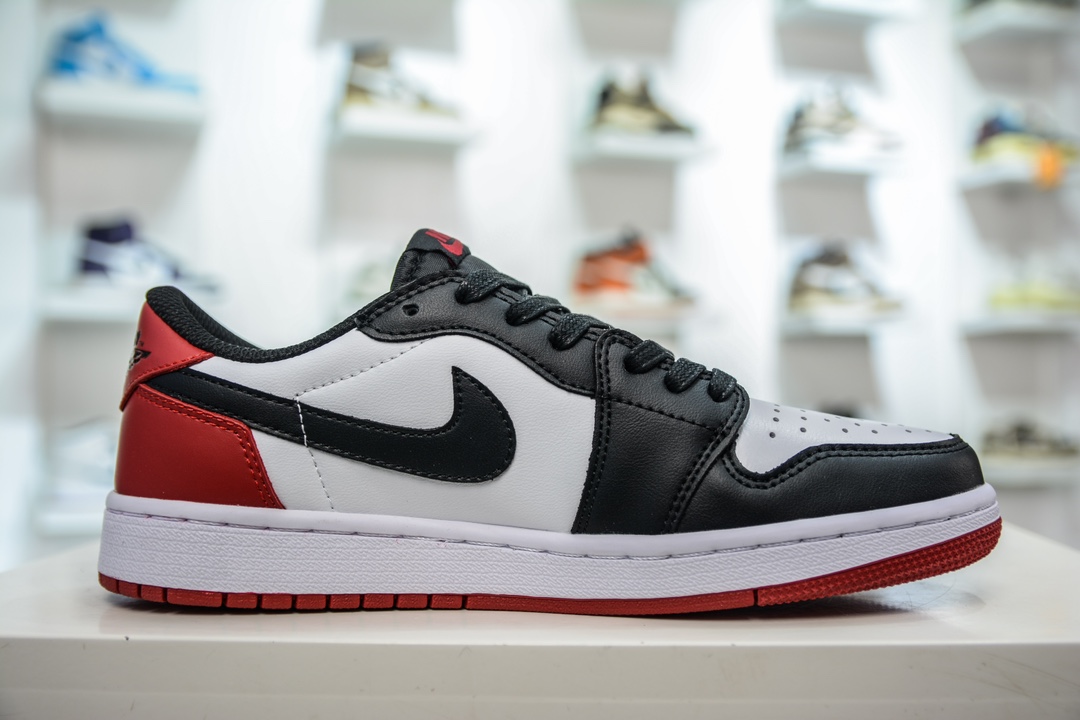 170 全码补齐T版纯原 Jordan Air Jordan 1 Low OG "Black Toe" 减震防滑耐磨低帮复古篮球鞋  CZ0790-106