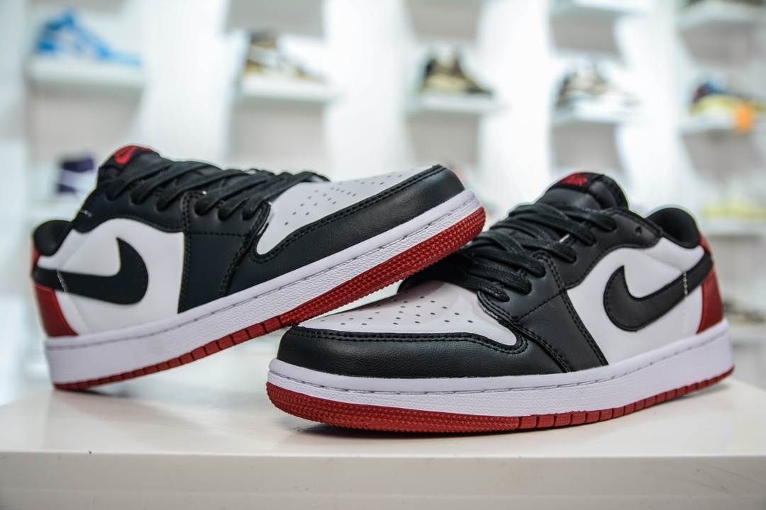 170 全码补齐T版纯原 Jordan Air Jordan 1 Low OG "Black Toe" 减震防滑耐磨低帮复古篮球鞋  CZ0790-106