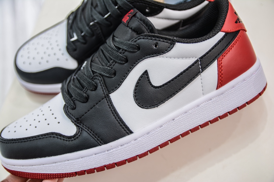 170 全码补齐T版纯原 Jordan Air Jordan 1 Low OG "Black Toe" 减震防滑耐磨低帮复古篮球鞋  CZ0790-106