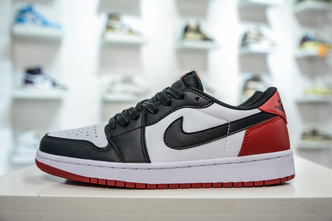 170 全码补齐T版纯原 Jordan Air Jordan 1 Low OG “Black Toe” 减震防滑耐磨低帮复古篮球鞋  CZ0790-106