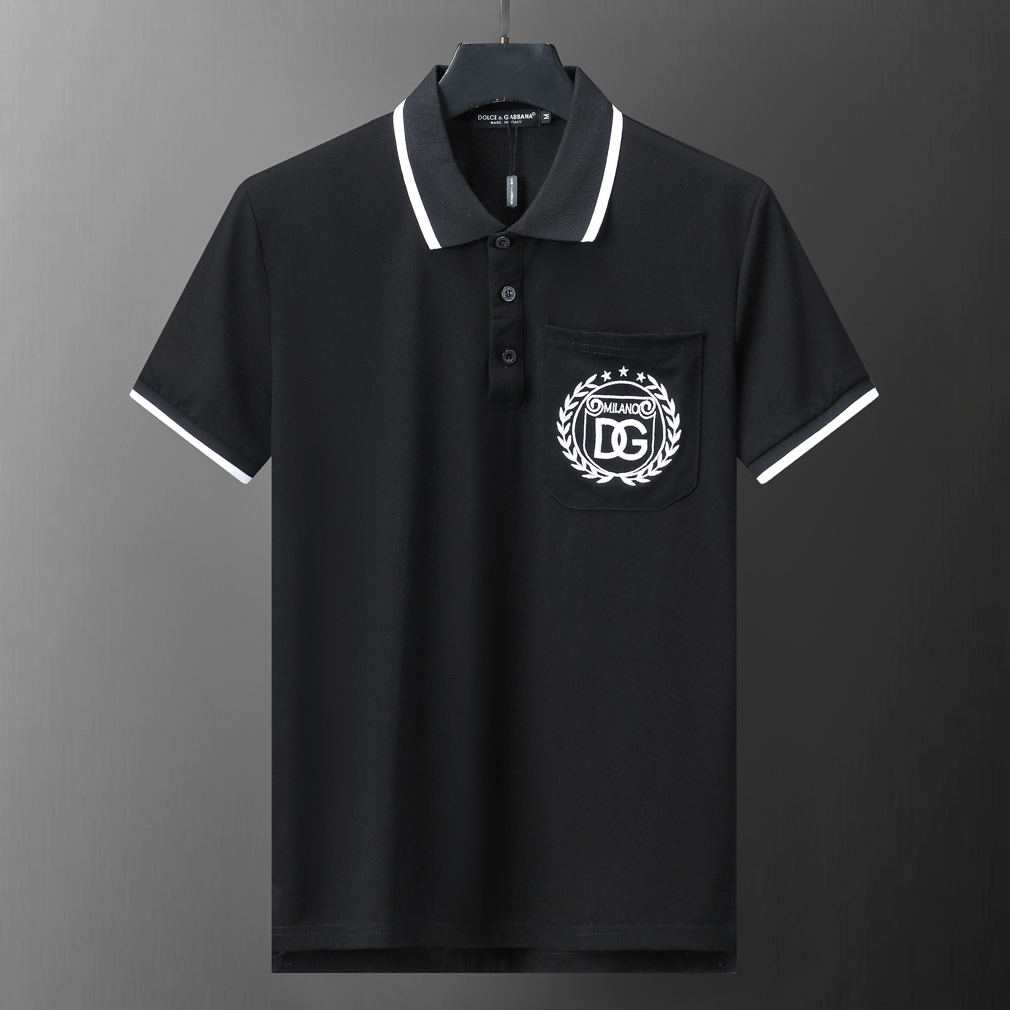 Polo de cuello alto de alta calidad, nuevo 2024, botones metálicos con logo, acabado exquisito, sincronizado con la tie…