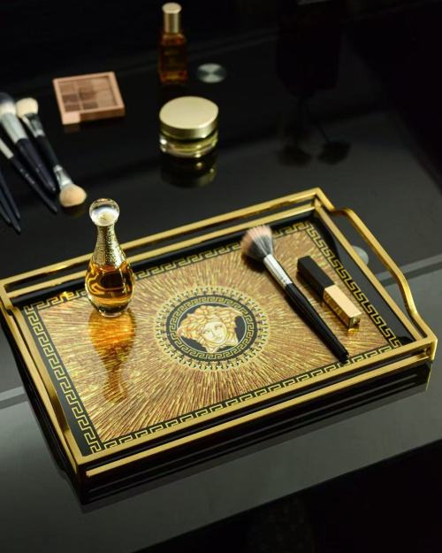 Elegant Handmade Vanity Tray - Classic Design with Modern Gold Accents 1 Elegant Handmade Vanity Tray - Classic Design with Modern Gold Accents
