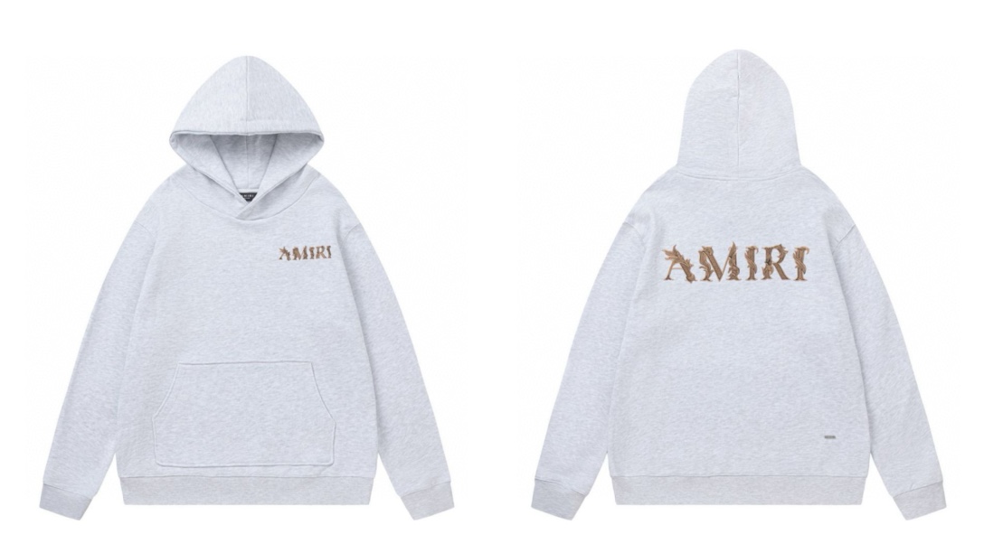 AMIRI花边刺绣ロゴTシャツ - ブラック＆グレー