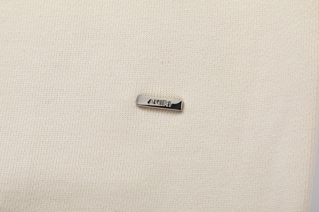 AMIRI 7163#貼皮絵刺繍ロゴ Tシャツ