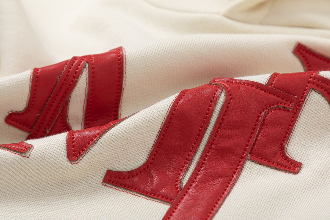 AMIRI 7163#貼皮絵刺繍ロゴ Tシャツ