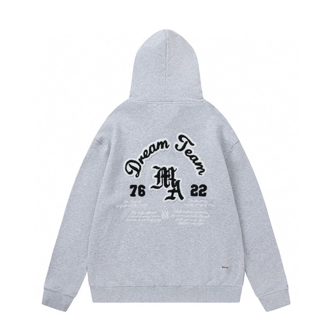 AMIRI 英文字母毛巾刺繍ロゴ ブラック・グレー