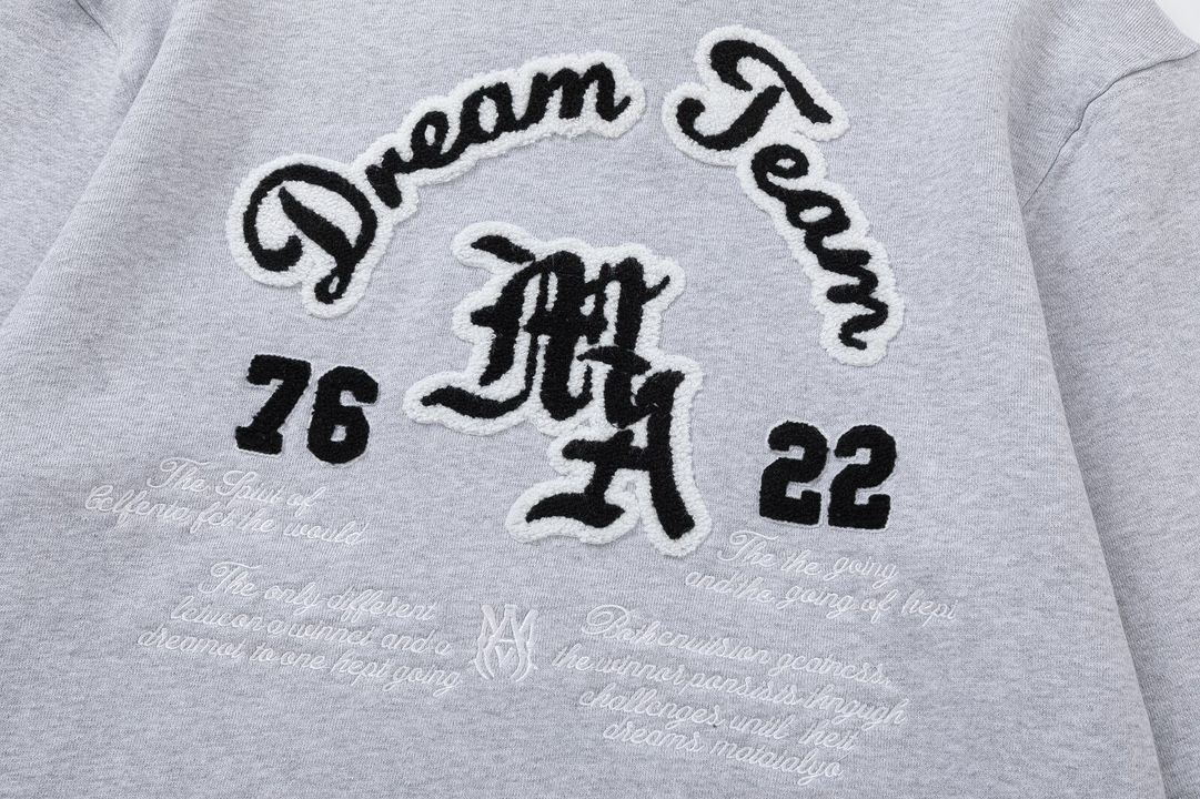 AMIRI 英文字母毛巾刺繍ロゴ ブラック・グレー