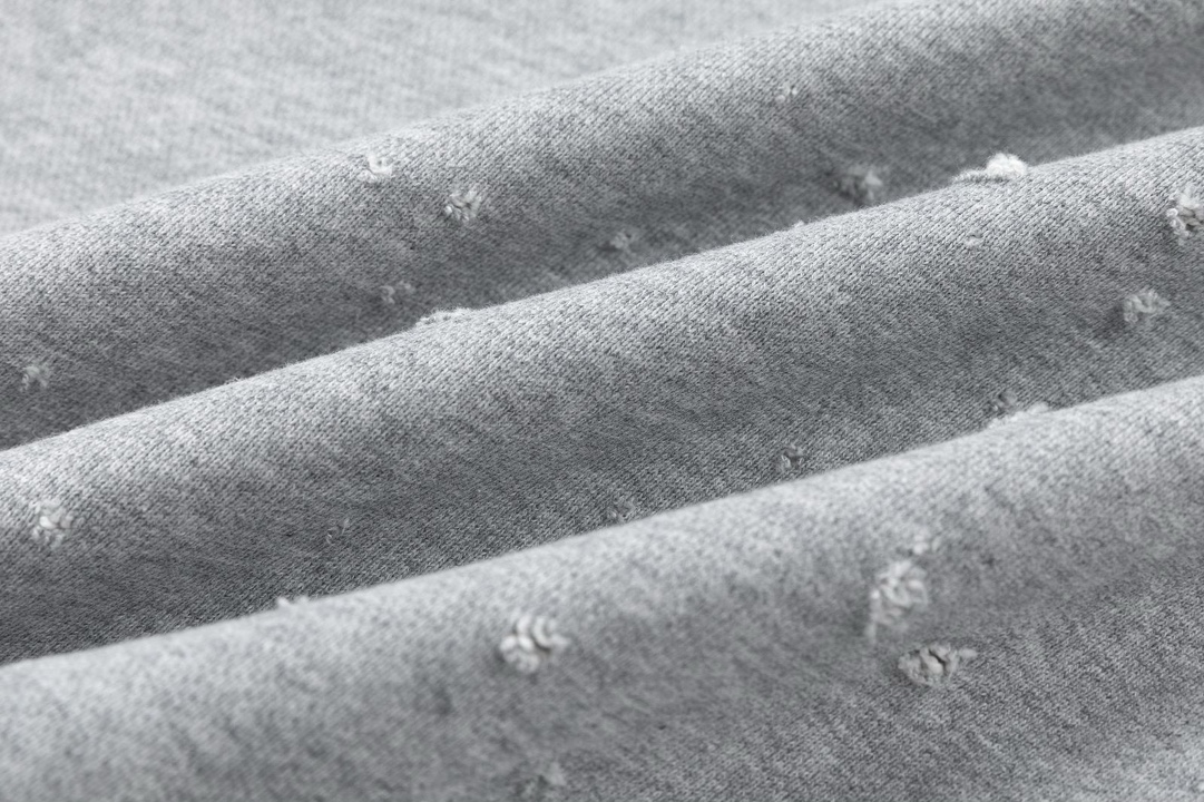 AMIRI刺繍破洞連帽衛衣 - ブラック・花灰色・サイズ展開あり