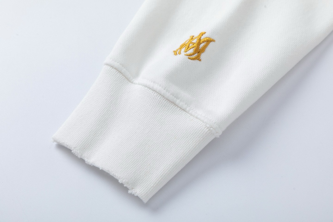 AMIRI洗水做旧男女同款刺繍ロゴTシャツ