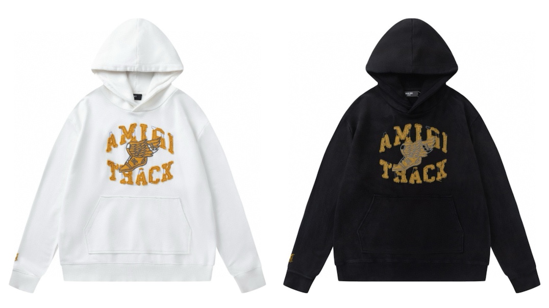 AMIRI洗水做旧男女同款刺繍ロゴTシャツ