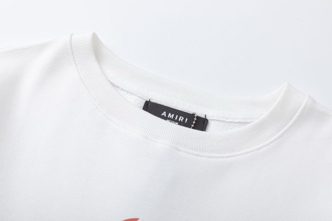 AMIRI マル代夫ビーチロゴ烫钻 Tシャツ 男女兼用