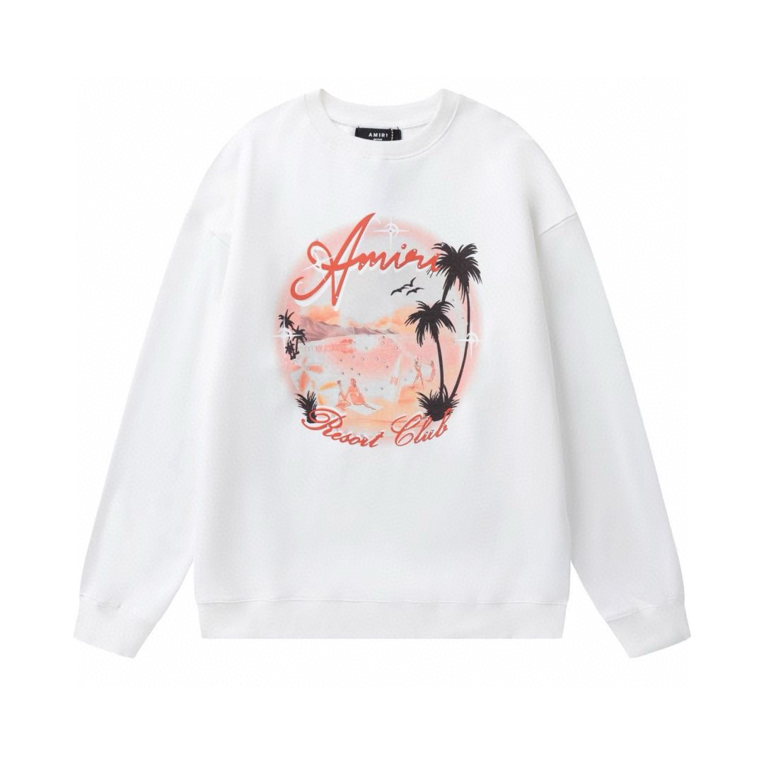 AMIRI マル代夫ビーチロゴ烫钻 Tシャツ 男女兼用