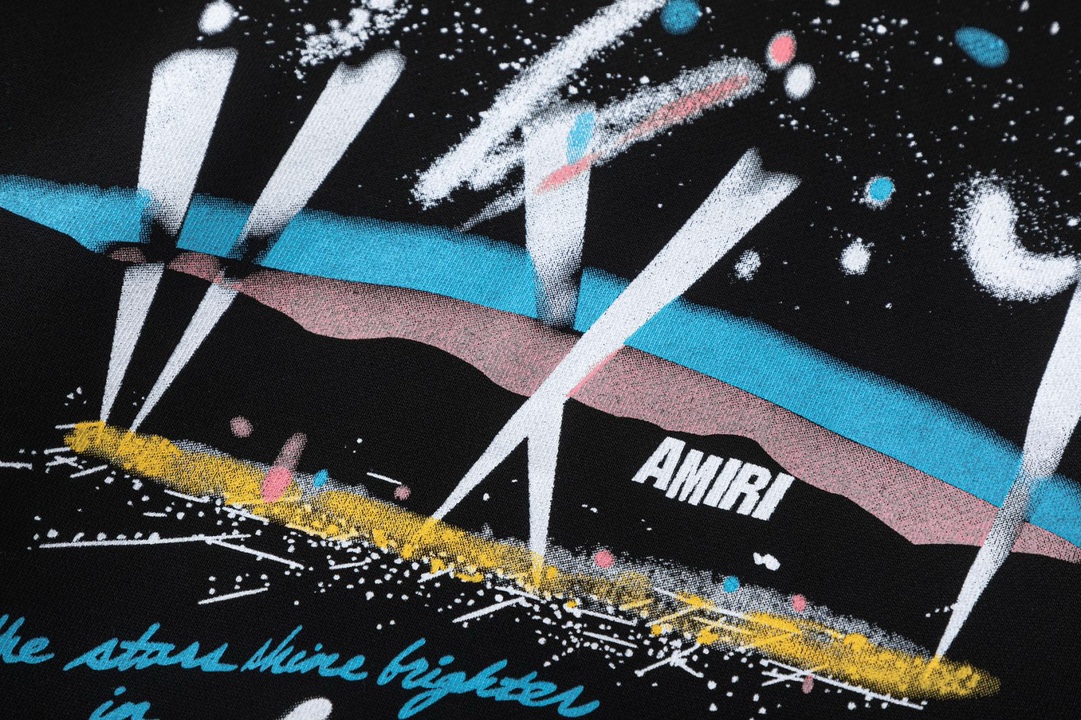 AMIRI 彩色手绘印花 Tシャツ 男女兼用
