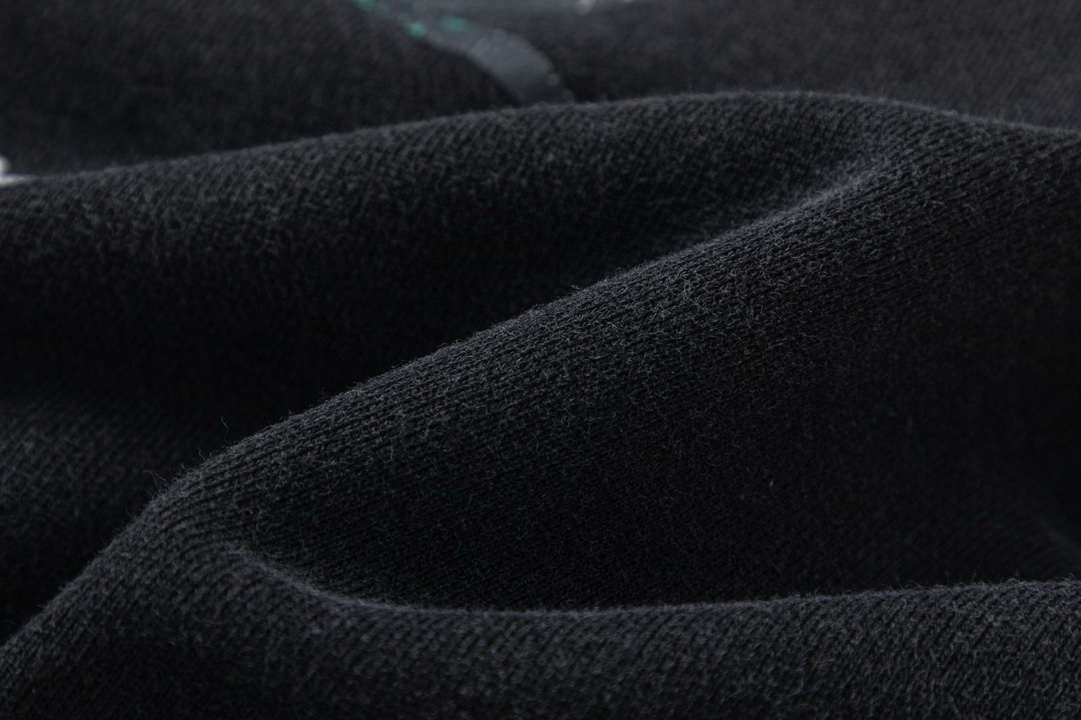 AMIRI鬼脸水洗做旧連帽衛衣 - 男女兼用・ブラック