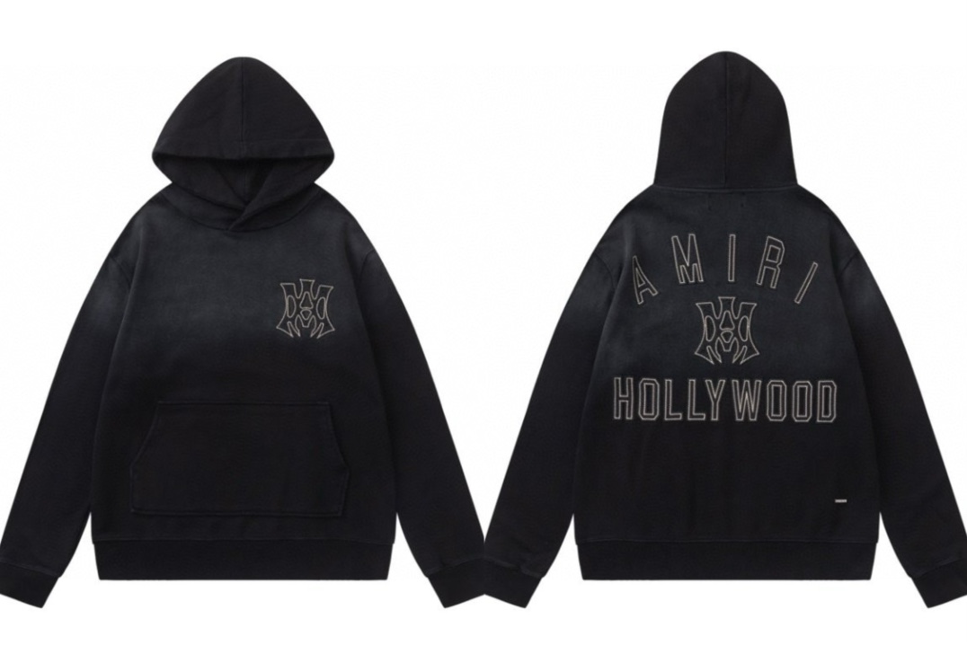 AMIRIクラシックロゴ刺繍Tシャツ - 男女兼用480g生地