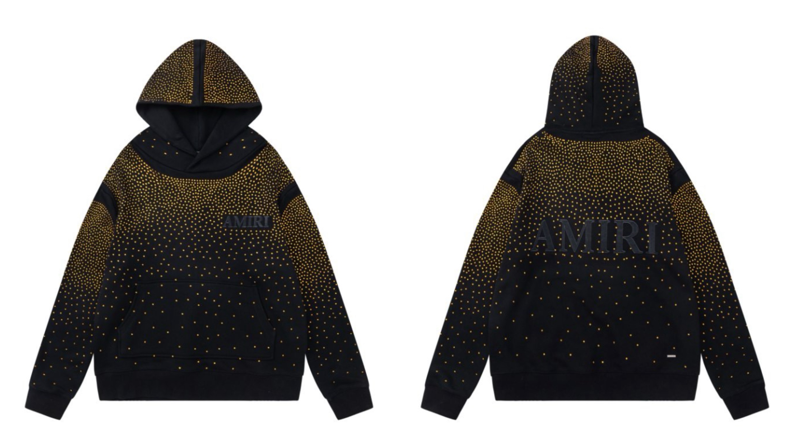AMIRI満天星重工烫钻連帽衛衣 - 男女共用、480克重厚毛圈素材