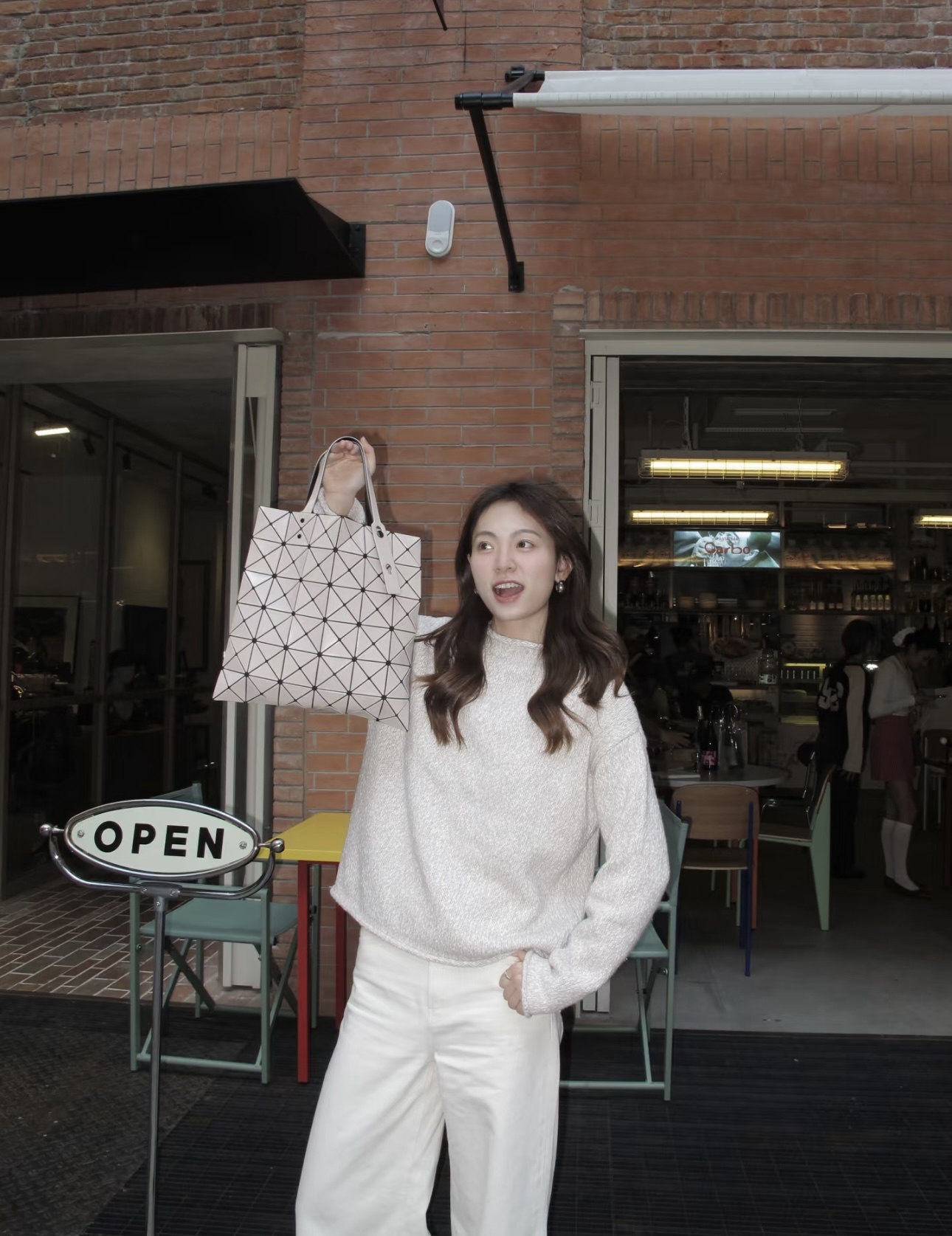 Issey Miyake BAO BAO Geometric Tote Bag, Silver and White 6 i1733306830 6242 4