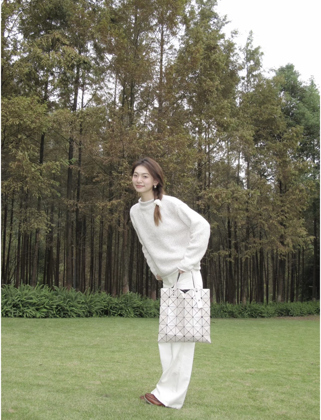 Issey Miyake BAO BAO Geometric Tote Bag, Silver and White 4 i1733306830 883 2