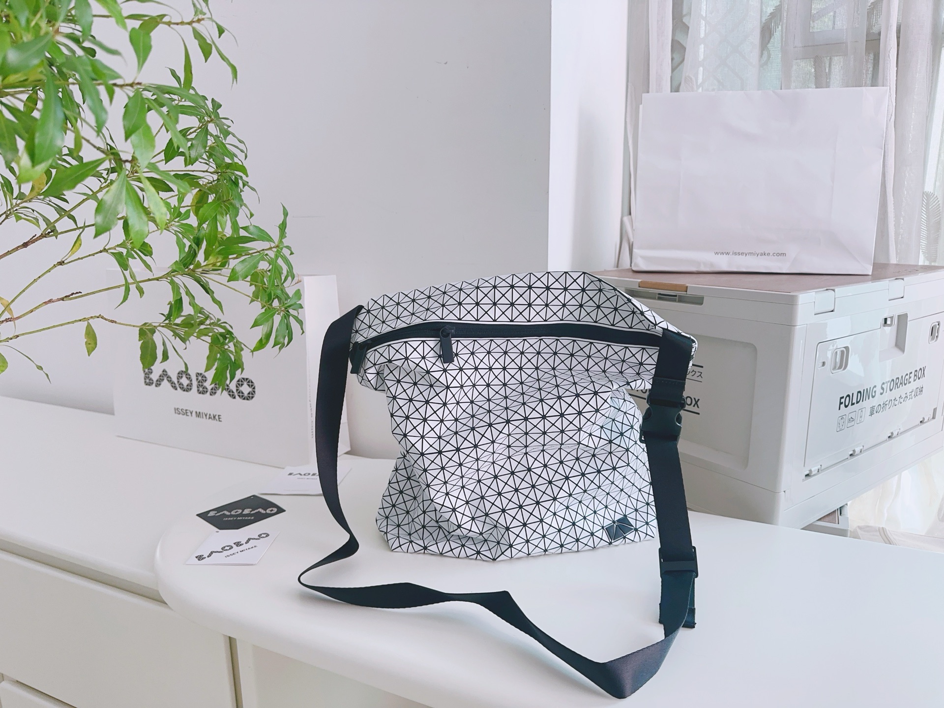Issey Miyake Bao Bao Matte Crossbody Bag - Versatile & Lightweight 2 i1742715559893 7751 0 0
