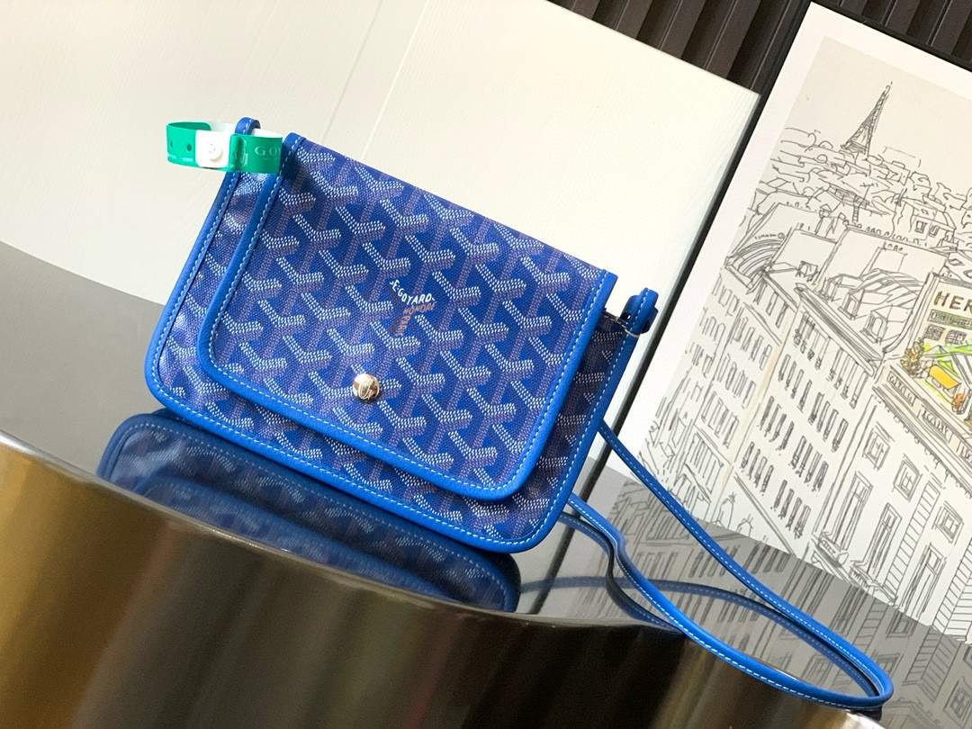 Goyard Plumet Blue Leather Wallet on Chain Crossbody Bag 3 i1746609903818 6069 0 1