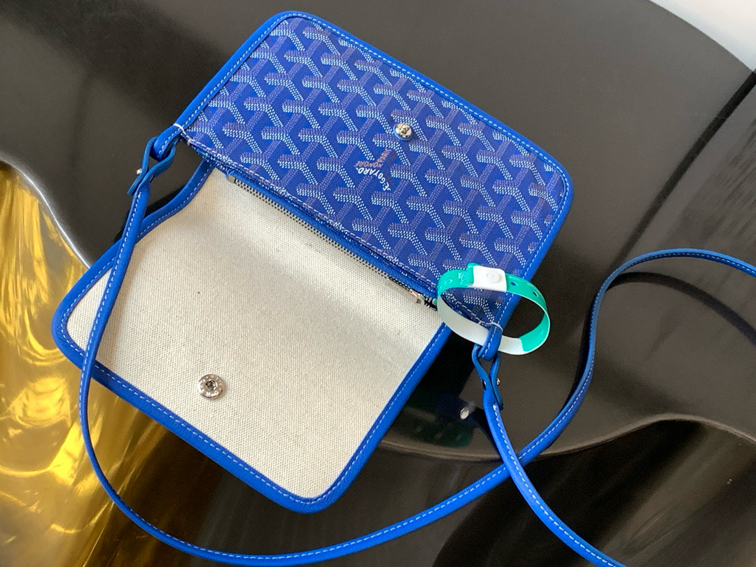 Goyard Plumet Blue Leather Wallet on Chain Crossbody Bag 8 i1746609903820 3359 0 6