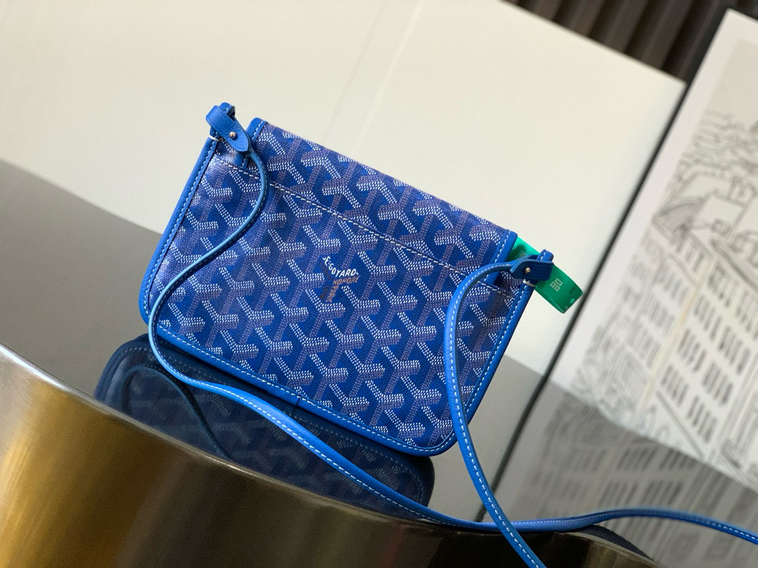Goyard Plumet Blue Leather Wallet on Chain Crossbody Bag 5 i1746609903821 359 0 3