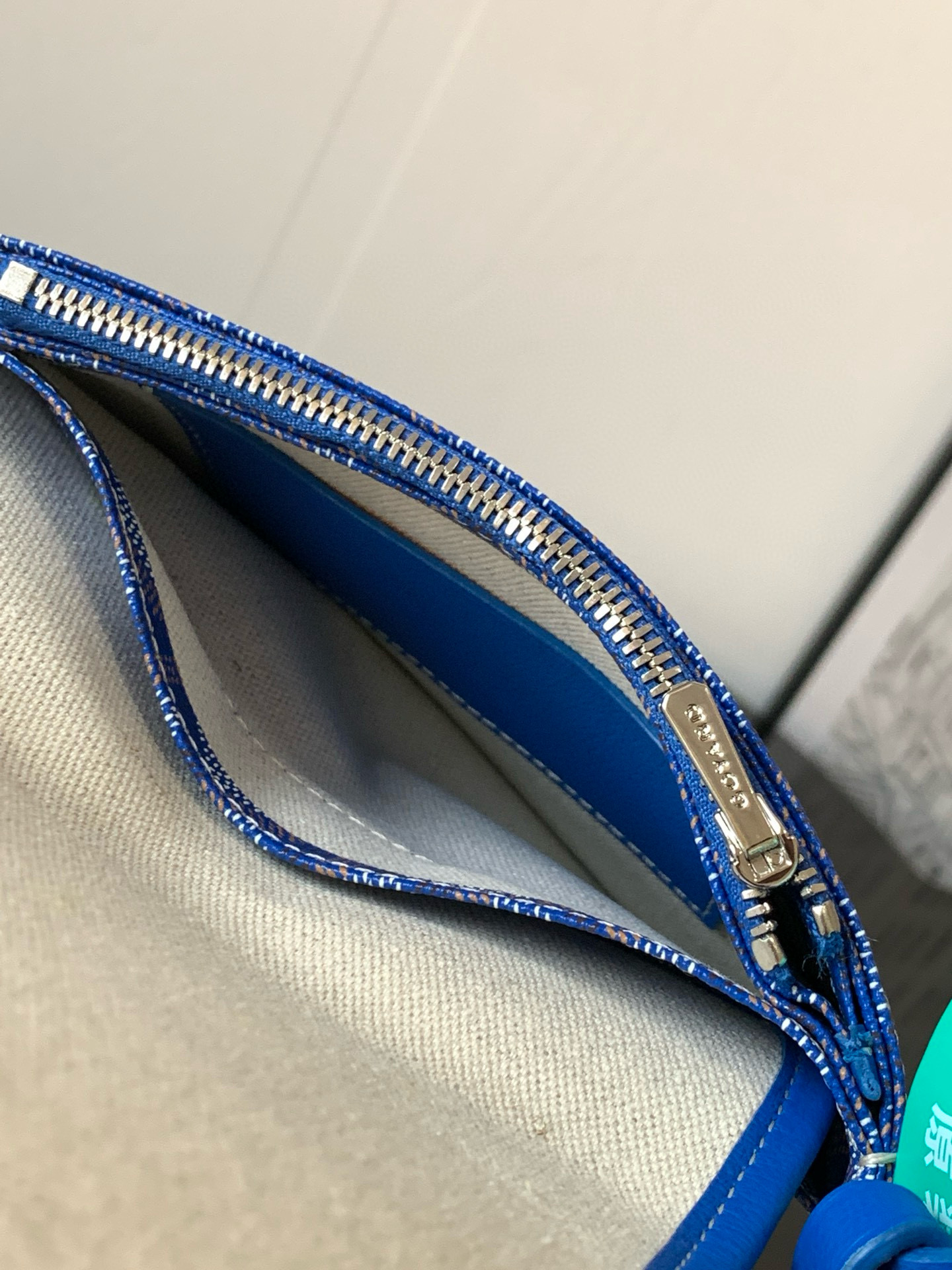 Goyard Plumet Blue Leather Wallet on Chain Crossbody Bag 9 i1746609904317 7286 0 7