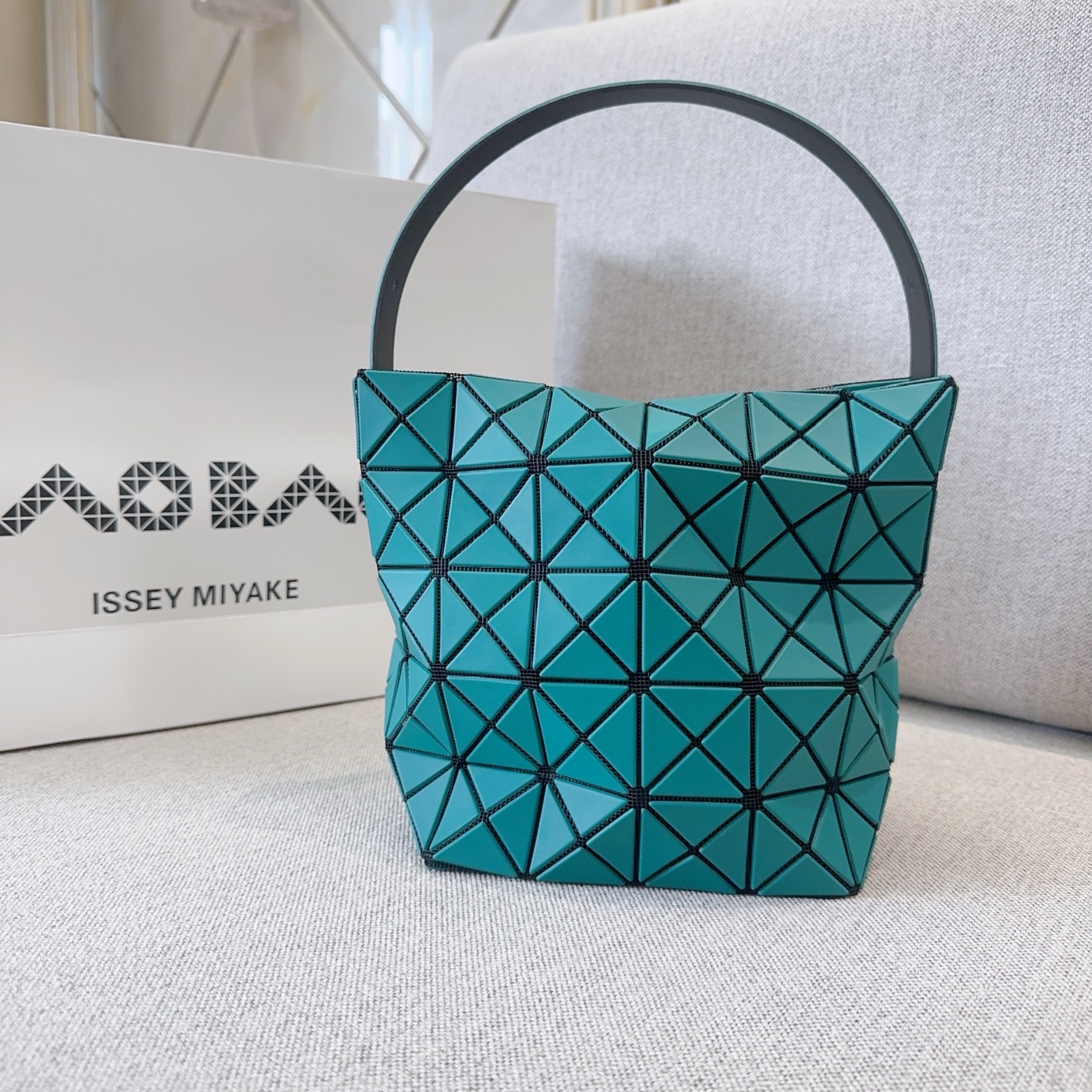 Issey Miyake Limited Edition Valley Ballet Bag Hobo Handbag - Matte Blue Green 1 i1756621470921 7289 0 0