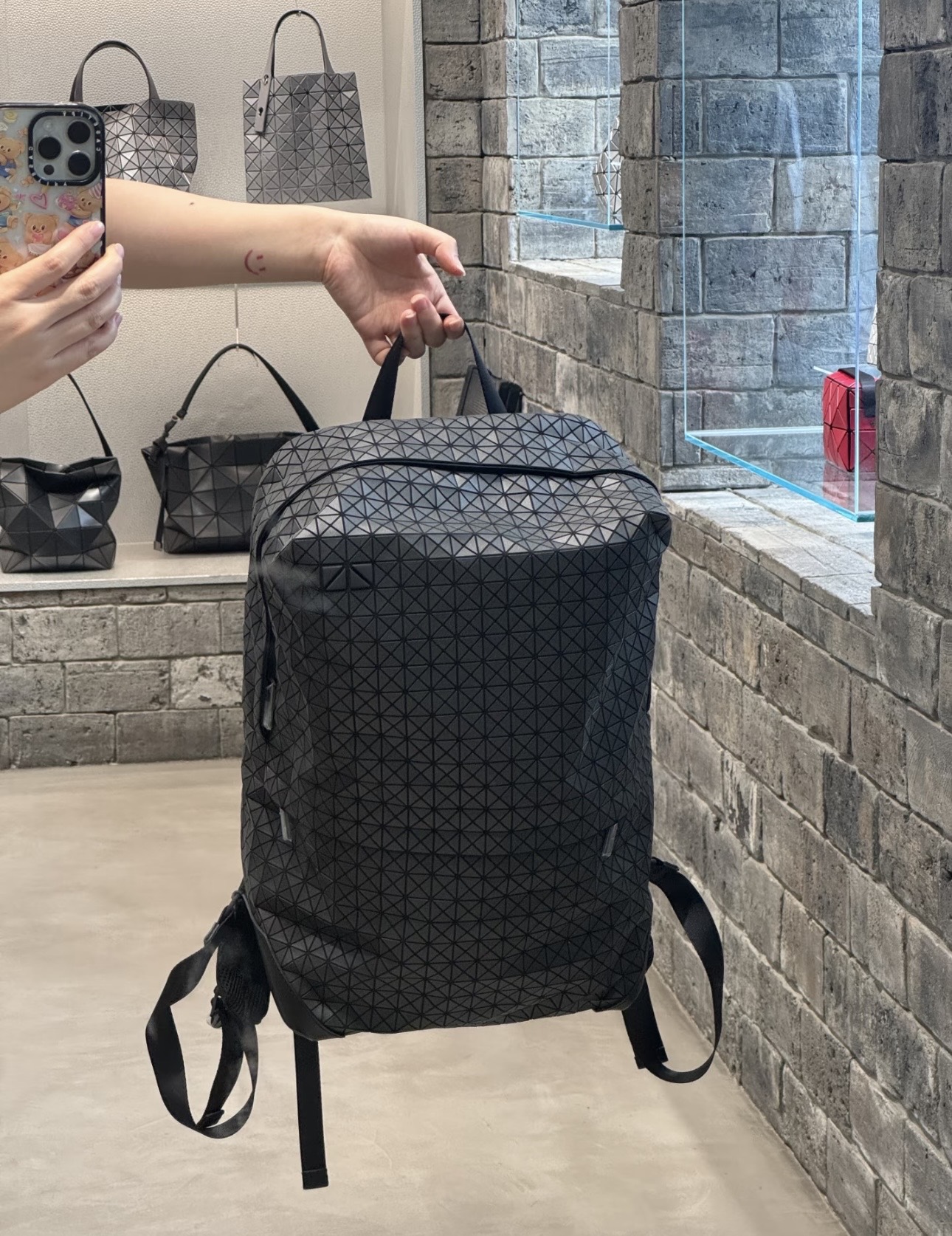 Issey Miyake BAO BAO BB78 Black Backpack with Hidden Pocket for Travel 5 i1757059165985 5491 0 8