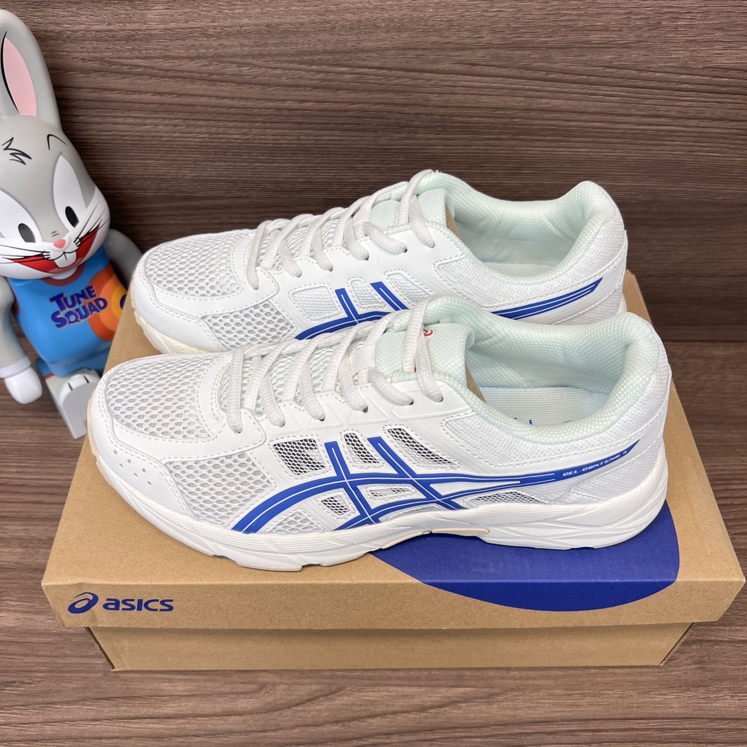 NO:242206,Top version Asics Gel-Contend 4 Lightweight, comfortable, non-slip and wear-resistant white and blue low-top running shoes. Item number: T8D4Q-119 Packaging: Full set of Dewu accessories poison boxes with pure cotton socks. Size: 36 36.5 37.5 38 38.5 39 40 40.5 41 42 42.5 43 44 44.5 45 sizes!  (Forward size shot), casual shoes/sports shoes, ASICS, sneakers, socks19860909顶级版本Asics Gel-Contend 4 亚瑟士 轻便舒适防滑耐磨 白蓝低帮跑步鞋. 货号: T8D4Q-119 包装:全套得物配件毒盒配纯棉袜子一副. 码数:36 36.5 37.5 38 38.5 39 40 40.5 41 42 42.5 43 44 44.5 45码！(正码拍),休闲鞋/运动鞋,ASICS,sneakers,socks,Women's Shoes