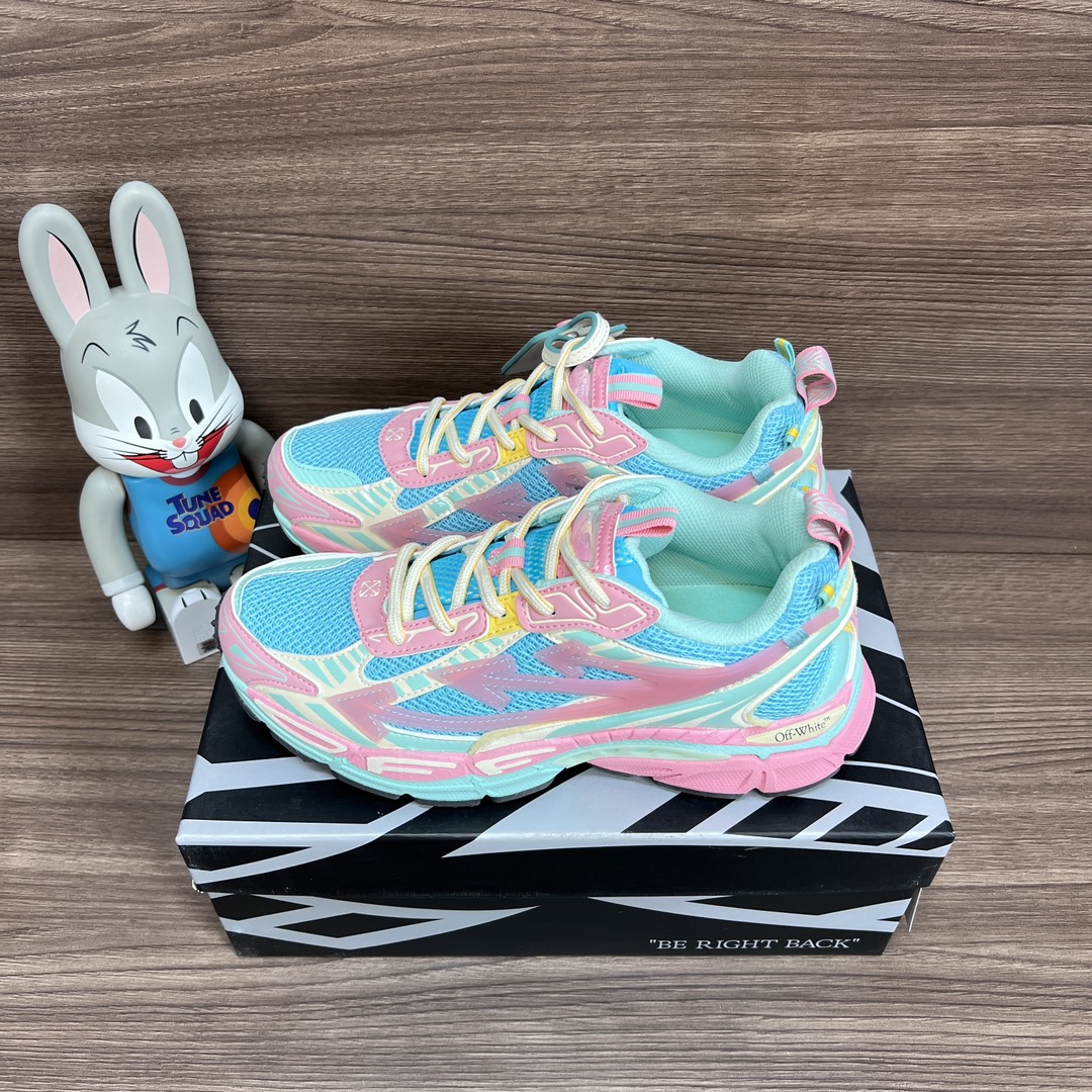 NO:242459,Top version OFF-WHITE Be Right Back round-toe lace-up casual shoes for men and women. A running shoe called 