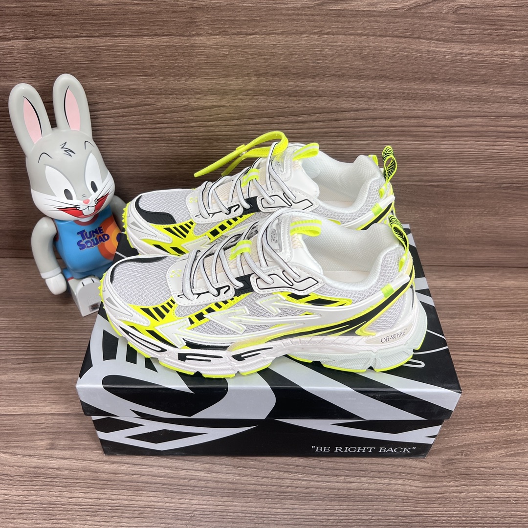 NO:242472,The top version OFF-WHITE Be Right Back round-toe lace-up casual shoes for men and women. A running shoe called 