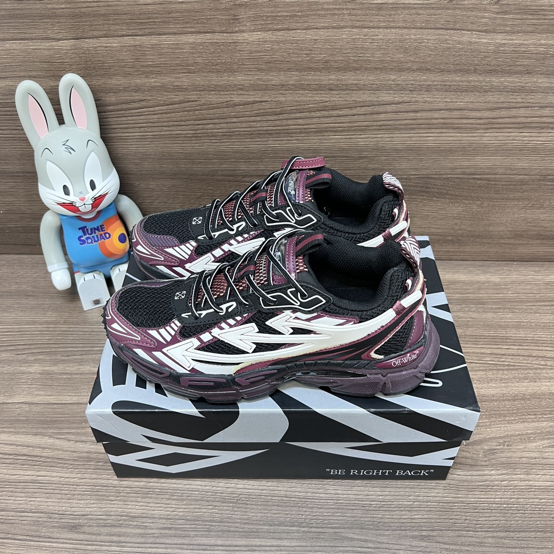 NO:242477,Top version OFF-WHITE Be Right Back round-toe lace-up casual shoes for men and women. A running shoe called 