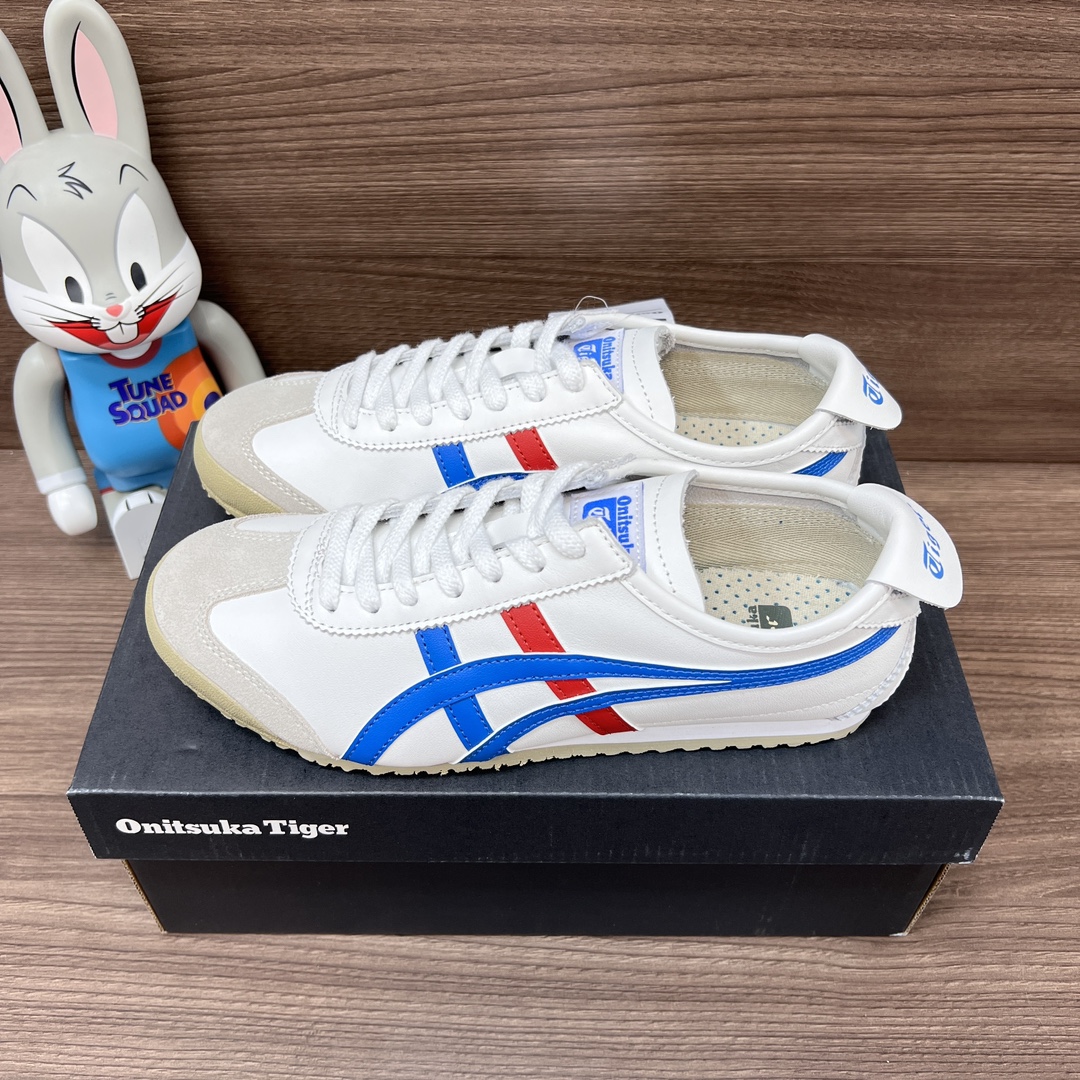 NO:242670,Top version [Guangdong goods] Onitsuka Tiger MEXICO 66 leather, sports, non-slip, lightweight, low-support, men and women, white and light blue. ZP disassembled original last replica fabric: using imported cowhide/litchi pattern cowhide, private molded large bottom, glue-drop process Tiger logo foot pad suspension sponge filling to restore the ZP foot feeling and quality, carefully craftsmanship details. Not cheap currency on the market! Packaging: Dewu's full set of packaging and poison box! Number of codes: 36-44.5 (including half code) positive code! , casual shoes/sports shoes, sneakers, cowhide19860909顶级版本【莞货】Onitsuka Tiger鬼塚虎MEXICO 66皮革 运动防滑轻便低帮男女同款白浅蓝. ZP拆卸原楦复刻 面料:采用进口牛皮/荔枝纹牛皮 私模大底 滴胶工艺Tiger logo 垫脚悬浮海绵填充还原ZP脚感充正品质,细品做工细节.非市面廉价通货！ 包装:得物全套包装配毒盒！ 码数:36-44.5(含半码)正码！,休闲鞋/运动鞋,sneakers,cowhide,Women's Shoes